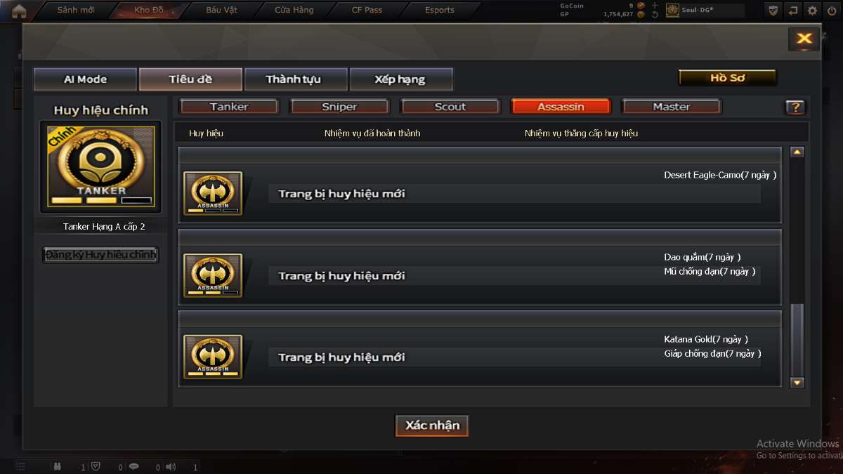 shop acc cf uy tin gia re
